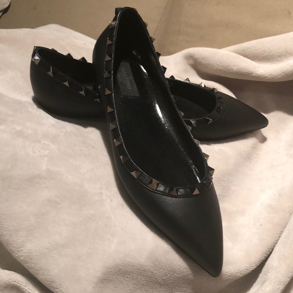 Valentino rock stud flats authentic